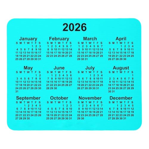 Happy 2026 Yearly Calendar Mouse Pad 2026 Calendar Mouse Mat New Year Office Gifts 9.5"x8"2Pcs Color:Happy 2026 - color: Happy 2026, size: 9.5"x8" 2Pcs