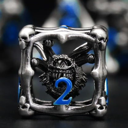 Beholder Dice Set DND, Dragon Eye Dice, ZHOORQI 7PC/Set Polyhedral Dices for Dungeons and Dragons, RPG, Eye Monster DND Gifts（Eye-Blue Number） - color: Eye- Blue