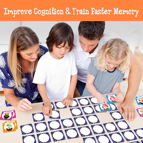Hebayy 72 PCS Emotions Matching Game, 36 Pairs Feelings Memory Matching Cards Emotional Learning Activities Calm Down Corner Supplies for Baby Toddler Pre-K Preschool Kindergarten Autism ADHD - style: Emotions