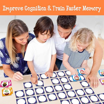 Hebayy 72 PCS Emotions Matching Game, 36 Pairs Feelings Memory Matching Cards Emotional Learning Activities Calm Down Corner Supplies for Baby Toddler Pre-K Preschool Kindergarten Autism ADHD - style: Emotions