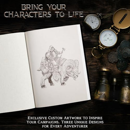 DND character sheets (200 Pages A5) - dnd journal Dragon Embossed Leather for Dungeons & Dragons | dnd notebook & Campaign Tracker - dnd character journal Gift for DM's & Players