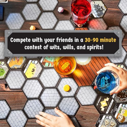 Rollacrit Heroes of Barcadia Board Game – Battle Monsters and Gain Loot with the Liquid Life System