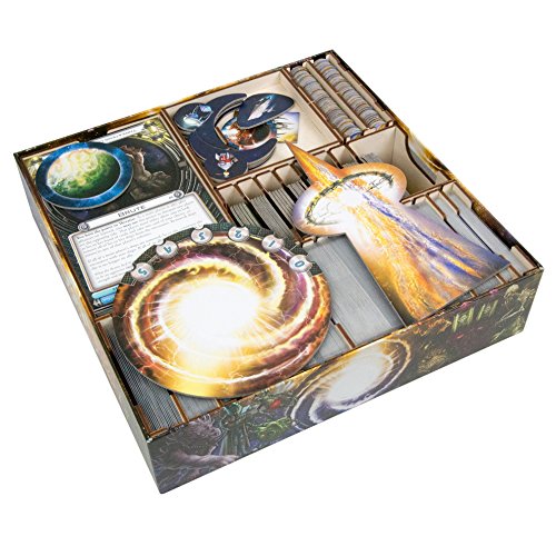 Wooden Game Organizer Compatible with Cosmic Encounter – 9 Removable Trays for Cards, Ships, Planets and Tokens, Laser-Cut Birch Kit – The Broken Token