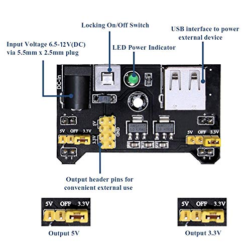 Electronics Component Fun Kit w/E-Book, Upgraded Electronic Starter Kit with Breadboard, Jumper Wires, PCB Soldering Kit, LEDs & Resistor Kit for Arduino, Raspberry Pi, ESP32, ESP8266