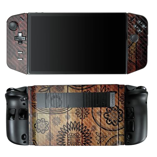 Carbon Fiber Gaming Skin Compatible with Lenovo Legion Go - Wooden Floral - Premium 3M Vinyl Protective Wrap Decal Cover - Easy to Apply | Crafted in The USA by MightySkins - color: Wooden Floral, style: Carbon Fiber Textured Finish
