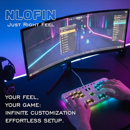 Professional Rhythm Game Keyboard, 5 Layer Macro Keypad for OSU! Phigros Muse Dash, CNC Aluminum, Hot-Swappable Gateron Switches, VIA Programmable (Black) - color: Black