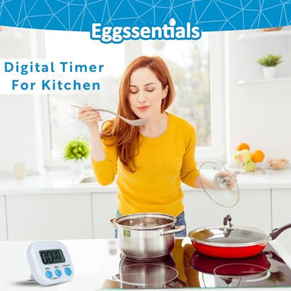 Pack of 4 - Kitchen Timer with Big Digital Numbers and Loud Alarm - Kitchen Timers for Cooking, Classroom for Kids, Gym, Yoga, Office. - size: Pack of 4