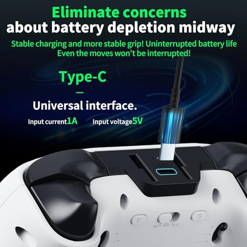 NBCP Wireless PC Controller with Interactive Screen - Gaming Controller with Hall Joysticks & Triggers - 1000Hz Polling Rate & 2 Programmable Buttons, Gyroscope Calibration & Drift Repair Function, Motion Control, Compatible with PC/Switch/ iOS/Android