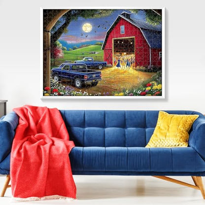 500 Pieces Jigsaw Puzzles Evening Farm Puzzle for Adults Seniors 20.5x15 in | Dance Puzzle 500 Pieces, Gift for Birthday, Home Decor, Fun for Family - style: Evening Farm