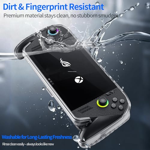 Protective Case with Kickstand for ASUS ROG Xbox Ally X 2025 - Shockproof TPU Cover with Stand, Non - Slip & Anti- Collision Handheld Game Console Accessories (Transparent) - color: transparent