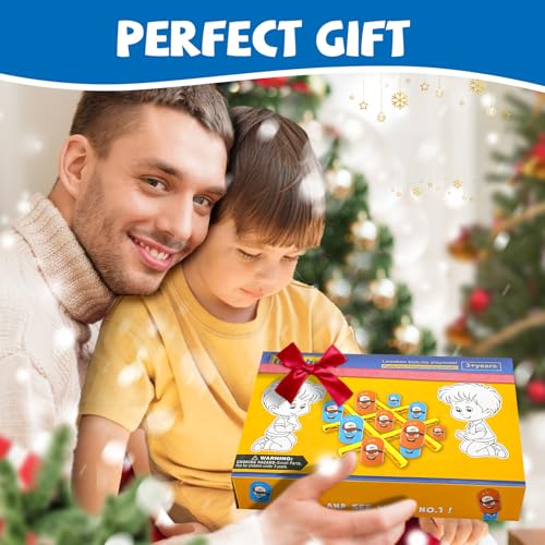 Upgraded Tic Tac Toe Strategy Board Game for Kids,Adults and Families,Head to Head Game – Family Game Night,Camping & Travel Toy,Fun & Educational