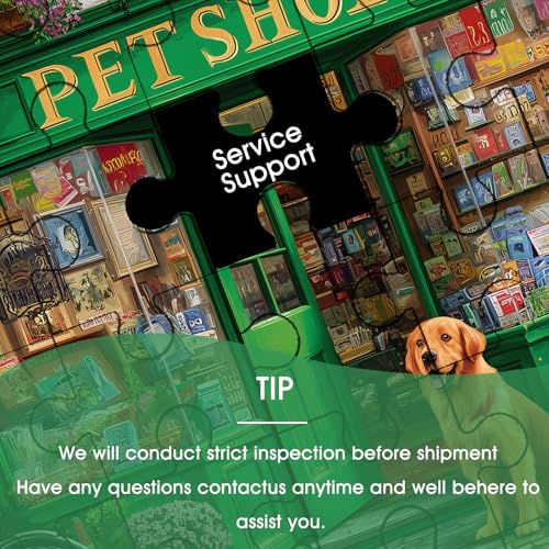 500 Piece Dog Puzzle for Adults – Pet Shop Jigsaw Puzzle 500 Pieces for Adults Seniors – Eco-Friendly Recycled Paper – Fun & Challenging Family Game Gift for Friends and Family (20.5 x 15 in) - style: Pet Shop