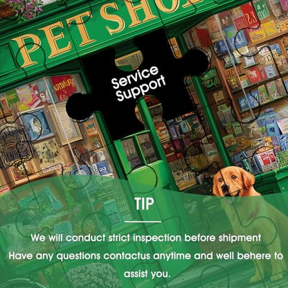 500 Piece Dog Puzzle for Adults – Pet Shop Jigsaw Puzzle 500 Pieces for Adults Seniors – Eco-Friendly Recycled Paper – Fun & Challenging Family Game Gift for Friends and Family (20.5 x 15 in) - style: Pet Shop