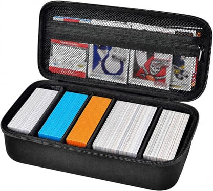 Trading Card Carrying Case, 900+ Card Game Storage for MTG | Large card carrying case for card games and trading cards, holds 900+ cards, deck boxes and expansion packs, black, case only