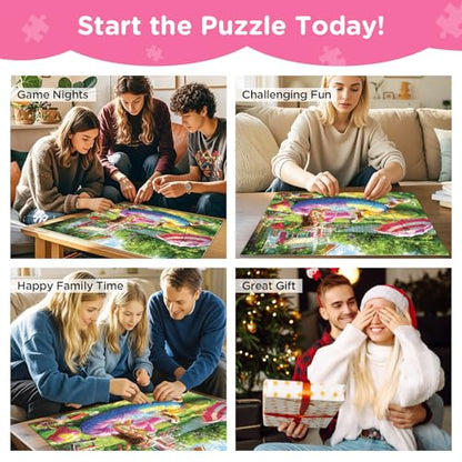 300 Piece Puzzles for Adults,Jigsaw Puzzles 300 Pieces Summer Puzzle | Dog Puzzle for Adults Kids Seniors, Girl Jigsaw Puzzle Games Premium Cardboard Puzzles Birthday Party Family Activity Gift - style: Summer