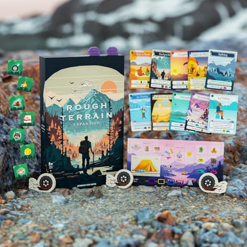 Rough Terrain Expansion | Designed to be Added to Bear Mountain Camping Adventure Base Game | Easy to Learn | Ages 10+ | Expands The Game to 1-5 Players | Perfect for Outdoor Enthusiasts