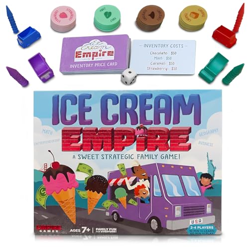 Ice Cream Empire by Empire Games –Strategic Family Game for Adults, Teens & Kids Ages 7+, Build Your Ice Cream Business Board Games for Adults & Kids, Educational Kids Games for Game Night Fun