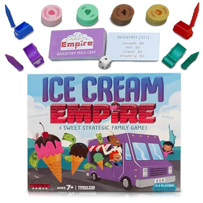Ice Cream Empire by Empire Games –Strategic Family Game for Adults, Teens & Kids Ages 7+, Build Your Ice Cream Business Board Games for Adults & Kids, Educational Kids Games for Game Night Fun