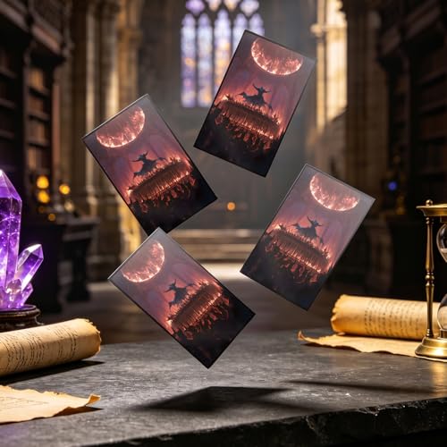 MTG Card Sleeves -Raucous Theater- Surveil Lands - Ultra Clear Front & Matte Finish Back, 100 Count Standard Size Matte Art Sleeve for Magic the Gathering - color: Raucous Theater