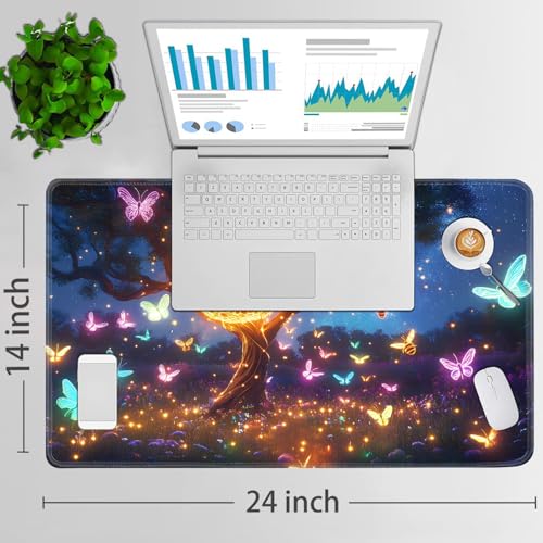 for MTG Game Playmat - 24 x 14 inches with Dices and Storage Bags, Non-Slip Base for TCG and Board Game Card Mats, Trading Card Games Mat, Bee Hives and Butterflies Pattern Collectible Card Playmats - color: Jv-playmat-p7-1-d116