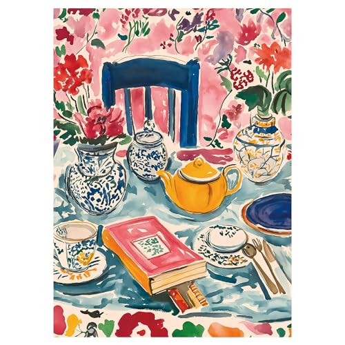 Jigsaw Puzzles for Adults 1000 Pieces, Art Table Puzzle | Watercolor Painting Home Wall Decor for Family Challenging Games - color: Art Table