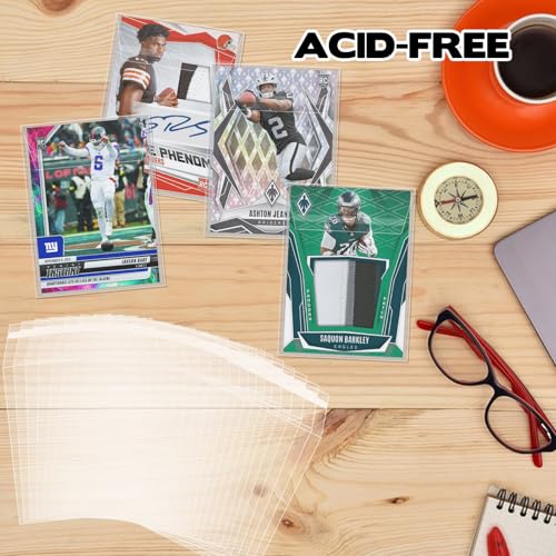 1000 Pcs Top Loader Sleeves Penny Sleeves for Top Loaders Rigid Toploader Card Holder Resealable Team Bags for 35-75PT Trading Card Trading Card Protectors for Semi Rigid Card Holders(3" x 4")