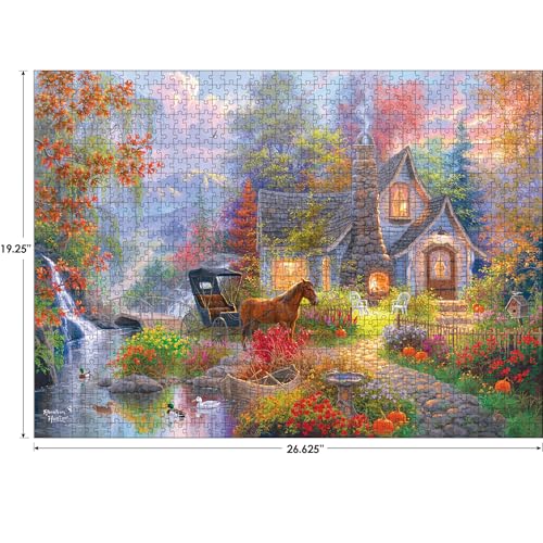 RoseArt - Abraham Hunter - Fairytale Cottage - 1000 Piece Jigsaw Puzzle for Adults - style: Fairytale Cottage