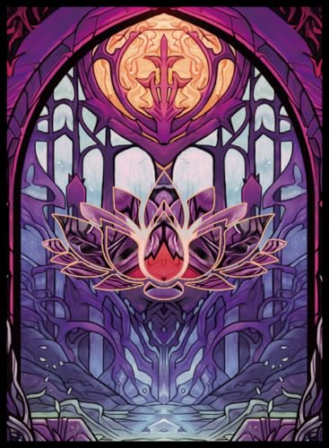 UAONO MTG Card Sleeves 100ct - Lotus - Art Card Sleeves Deck Protector, Clear Front & Matte Textured Back, Sleeves for Magic The Gathering - color: Lotus
