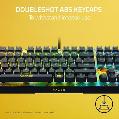 Razer BlackWidow V4 X Mechanical Gaming Keyboard, Pokémon Edition | Green Switches Tactile & Clicky, 6 Macro Keys, Chroma RGB, Doubleshot ABS Keycaps, Sound Dampening & Stabilizers - color: Pokémon Edition