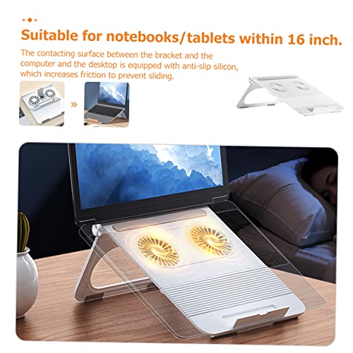 Laptop Cooling Pad Dual 3800 Fans Laptop Stand Notebook Pc Holder with Triangle Frame Non-Slip Support Portable Computer Stand for Home Office Travel
