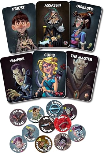 One Night Ultimate Vampire by Bezier Games | Ages 8+ | 3-10 Players | Scary Fun Party Game for Kids & Families | Fast-Paced Gameplay | Engaging Social Deduction | Hidden Roles & Bluffing - style: Vampire