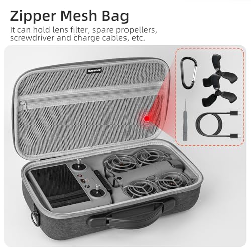 Carrying Case for DJI Neo 2 Accessories, Portable Travel Shoulder Bag for DJI Neo 2 Fly More Combo, Compatible with RC 2 Remote Controller and 6 Intelligent Flight Batteries