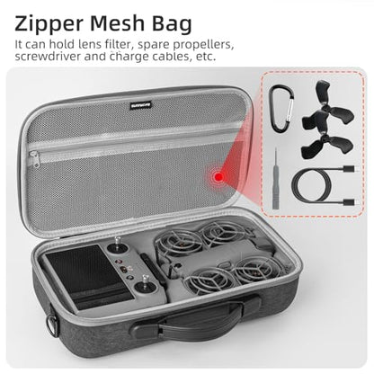 Carrying Case for DJI Neo 2 Accessories, Portable Travel Shoulder Bag for DJI Neo 2 Fly More Combo, Compatible with RC 2 Remote Controller and 6 Intelligent Flight Batteries