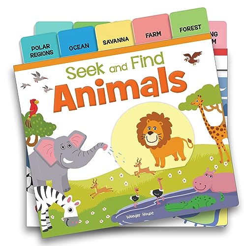 Seek And Find - Animals : Early Learning Board Books With Tabs