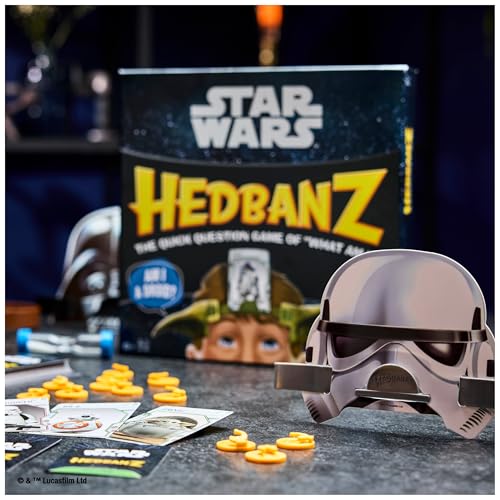 Spin Master Games, Star Wars Hedbanz, Hilarious Picture Guessing Board Game Featuring Classic & Modern Characters, Star Wars Trivia, for Family & Kids, 2-6 Players, for Ages 6 & Up - style: Star Wars Hedbanz