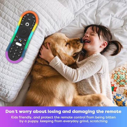 Silicone Case for TiVo Stream 4K Remote, Anti-Slip Shockproof Protective Cover for TiVo Stream Remote Controller Sleeve Protector Skin (Rainbow) - color: Rainbow