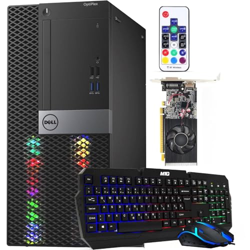 Dell RGB Gaming Tower Computer, Intel Core i7 6th Gen, GeForce GTX 1050 Ti 4G, 16GB RAM, 512GB SSD, Prebuilt Gaming Desktop PC with Built-in WiFi & RGB Set, Windows 11 Pro (Renewed) - style: I7 6th/GTX 1050Ti
