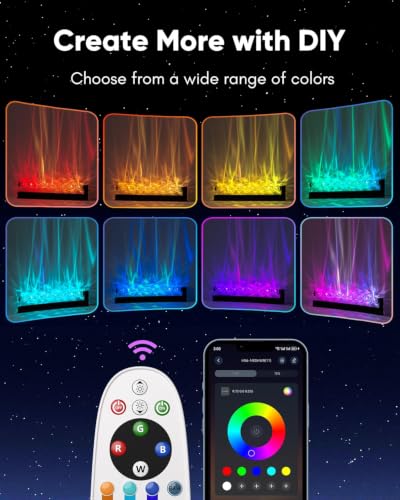 RGB LED Light Bar for Bedroom, Ambient Lighting for Wall, Mood Lighting for Living Room, Gaming Room Decor, Ocean Wave Lamp, Remote Control