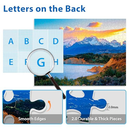 500 Pieces Puzzles for Adult, Jigsaw Puzzle 500 Piece for Seniors Puzzle Mountain Lake, Challenging Puzzle Gift for Mom Dad Friend Family Activity Games Nights Home Decor Wall Art 20.5x15IN - style: Mountain