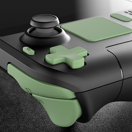 eXtremeRate Matcha Green Replacement Full Set Buttons for Steam Deck, DIY Custom ABXY D-pad Trackpad Bumpers Triggers Buttons and Screwdriver Tool for Steam Deck LCD Handheld Console - Console Without - color: Matcha Green