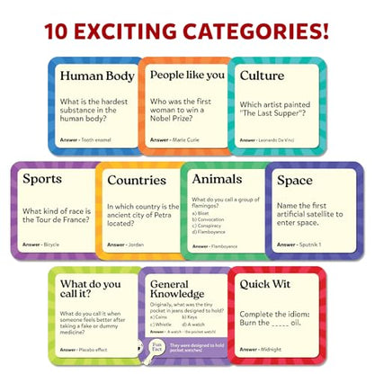 Skillmatics Card Game - DIBS, Fast-Paced Trivia Game, Fun & Educational Game for Family, Friends, and Parties, Quick Thinking, 10 Categories, Gifts for Kids, Teens, and Adults Ages 8, 9, 10 & Up