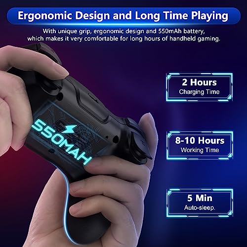 CuleedTec Wireless Pro Controller for Nintendo Switch/Lite/OLED/Switch 2 | 2026 Upgraded Bluetooth Switch Pro Controller with Hall Effect Joystick, 6-Axis Gyro, Dual Vibration, Turbo & Ergonomic Grip - color: Black