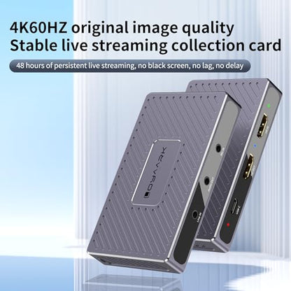 Video Capture Card, 4K60HzUSB3.1 HDMI Capture Card for Streaming4K 60FPS, Compatible with iPad Mac OS Windows, Quest 3, OBS, PS5/4, Switch2/1, Xbox, Camera - color: G3