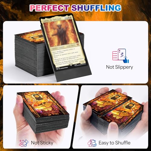 UAONO MTG Card Sleeves 100ct - Ring - Art Card Sleeves Deck Protector | Clear Front & Matte Textured Back, Sleeves for Magic The Gathering