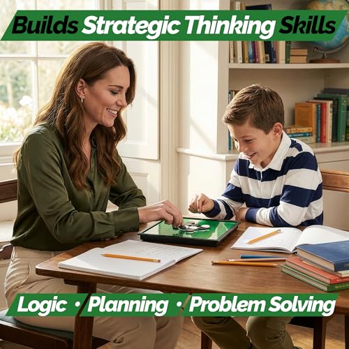 Sterling Games Othello Reversi Strategy Board Game 9.75 Inch Board with Folding Magnetic Board and Pieces for Home and Travel
