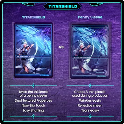 TitanShield Premium Card Sleeves | Compatible with Pokemon, One Piece, Lorcana, Flesh & Blood, & Magic The Gathering MTG | (150 Sleeves - Standard) (1, Clear, Standard | 66x91mm) - color: Clear, size: Standard | 66x91mm