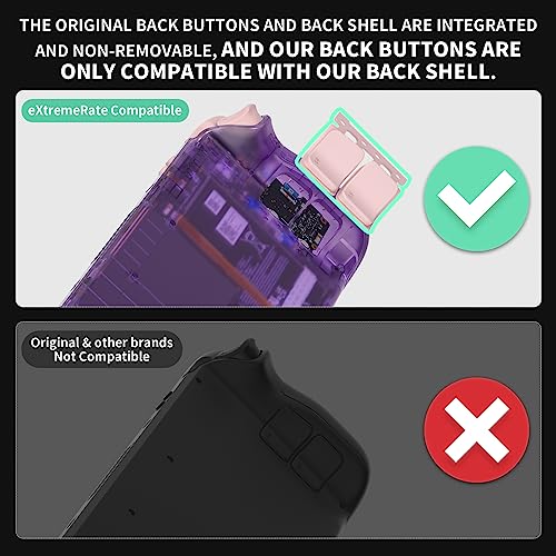 eXtremeRate Cherry Blossoms Pink Replacement Full Set Buttons for Steam Deck, DIY Custom ABXY D-pad Trackpad Bumpers Triggers Buttons for Steam Deck LCD Handheld Console - Console NOT Included - color: Cherry Blossoms Pink