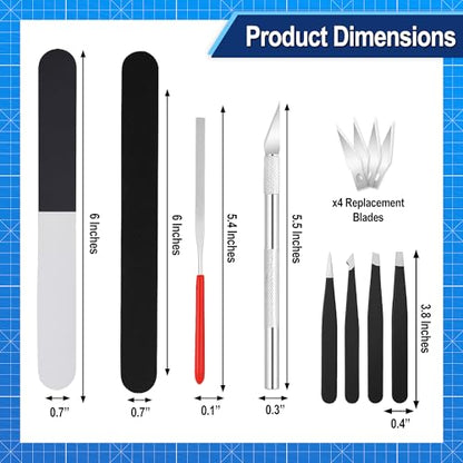 Mandala Crafts 22 PCS 3D Metal Model Tool Sets with Pliers, Knife, Bending and Twisting Tools, Winding Rod - Professional Model Building Set for Assembling Miniatures Mecha Cars Jigsaw Puzzles - style: 3D Metal Model Puzzle Tool 25 PCs