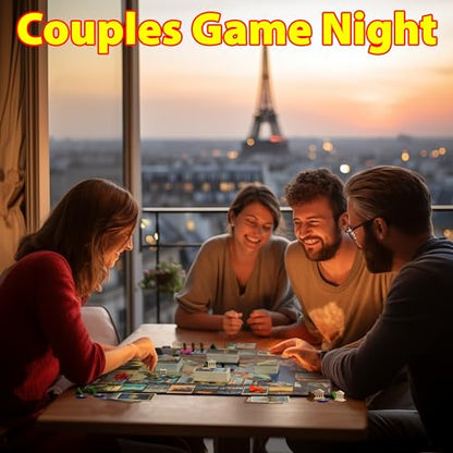 Funwares Travelling the World Pursuit Trivia Board Game, 2-6 Players | 300 Trivia Cards in 4 Categories: Political, Natural, Architectural & Religious, 30-60 Minutes, Family Night, Ages 8+
