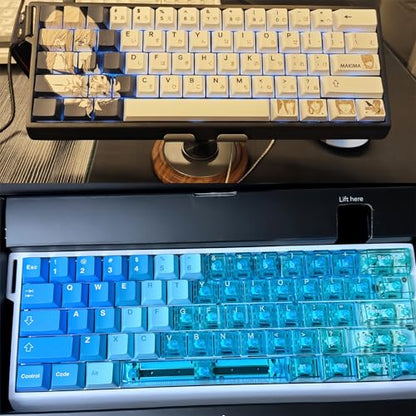 H60 Aluminum Keyboard Case,60% Customized Mechanical Gaming Keyboard Housing Compatible with Woot60HE/MADLIONS MAD 60 HE 61Keys Compact Barebones Keyboards DIY (Black) - color: Black